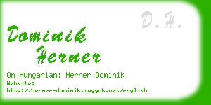 dominik herner business card